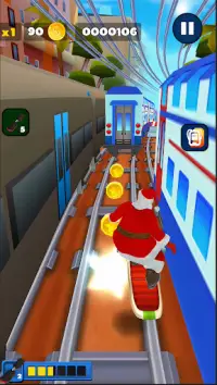 Subway Santa Claus Runner Xmas Screen Shot 5