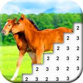 Color by Number: Horse Pixel Art Game