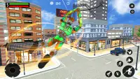 Flying Robot Real Rope Hero - Gangster Crime City Screen Shot 0