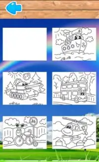 Colorear Vehículos De Transporte Para Niños Screen Shot 1