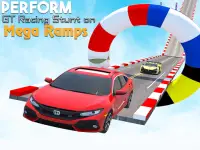 Perlumbaan GT Mega Ramp Craziest - Stunts Kereta E Screen Shot 2