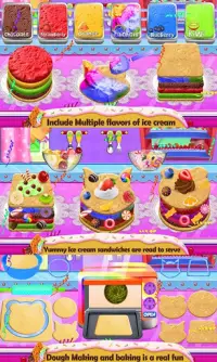 Sweet Ice Cream Sandwich Making Game Screen Shot 2