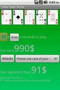 Video Poker Battle Screen Shot 0