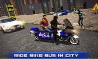 Bus Bike Passenger Transport: US police Motorbike Screen Shot 0