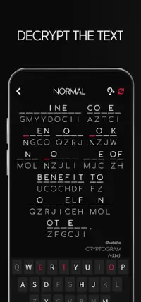 Cryptogram - Word Puzzle Game Screen Shot 1