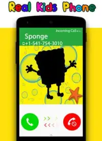 Sponge Call - Kids Phone Screen Shot 0