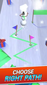Clumsy Snowman: Winter Running And Skiing Game Screen Shot 4