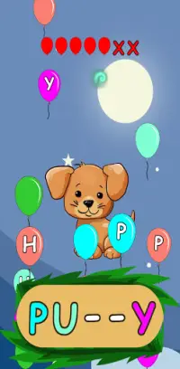Balloon Pop : Kids Word Game (Animals Version) Screen Shot 1