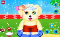 Cute Puppy Bathing: Pet Dog Animal Care Screen Shot 0