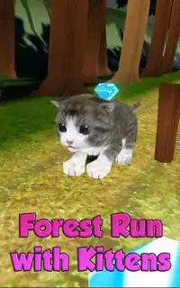 Lindo gatito 3D Amigos Run Screen Shot 0