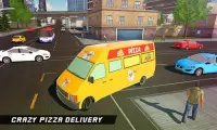 Pengiriman Pizza Futuristik Van: Food Truck Sims Screen Shot 2