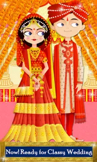 La boda india vestido encima del juego: Simulador Screen Shot 3