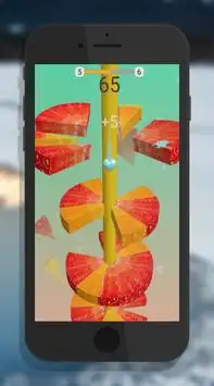 Helix Fruit Spiral Jump Screen Shot 1