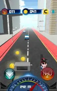 Downhill Moto - Traffic Smash Screen Shot 2