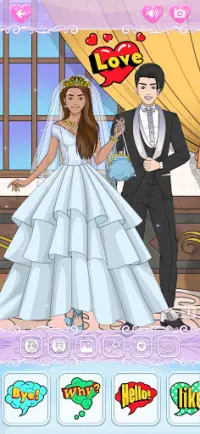 Wedding Coloring Dress Up - Games for Girls Screen Shot 2