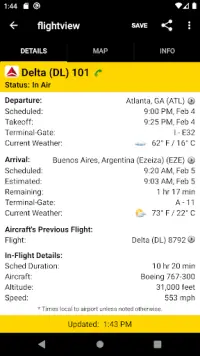 FlightView: Free Flight Tracker – Plane Finder Screen Shot 4