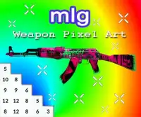 Coloring MLG Weapon Skins Pixel Art Game Screen Shot 5