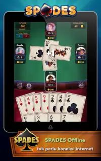 Spades - Game Kartu Offline Gratis Screen Shot 8