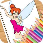 Tink Fairy Princess Coloring Book for Kids Bell