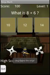 Ninja Math Screen Shot 2