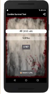 Zombie Survival Test (QUIZ) Screen Shot 0