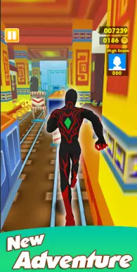 Super Heroes Run: Subway Runner Screen Shot 2