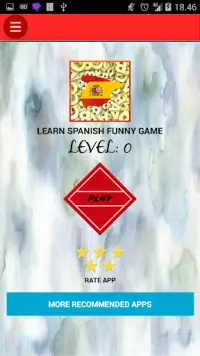 تعلم الاسبانية لعبة مضحكة Screen Shot 0
