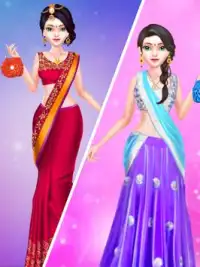 Indian Fashion Girl Wedding dressup Makeover salón Screen Shot 2