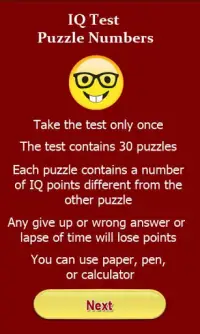 IQ Test puzzle numbers Screen Shot 0