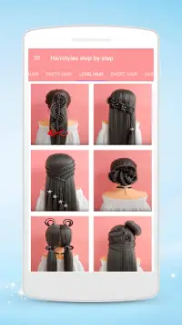 Hairstyles step by step Screen Shot 0