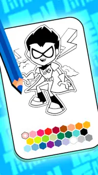 Teen Titans coloring cartoon Screen Shot 2