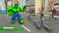 Incredible Green Monster Hero Fight City Rescue Screen Shot 1