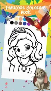 Princess coloring book for kids for girl Screen Shot 0
