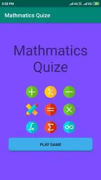 mathmatics quize game app Screen Shot 0