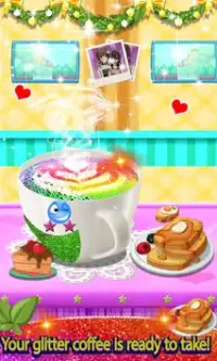 Sparkle Glitter Coffee Shop: Glowing Kids Cooking Screen Shot 4