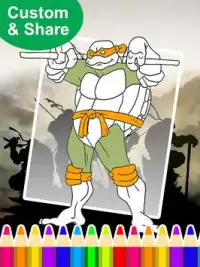 Coloring:Turtles Ninja Legends Screen Shot 1