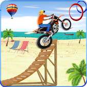 moto rider beach racing stunt drive