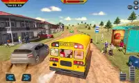 Off Road School Bus: simulador de conducción cuest Screen Shot 0