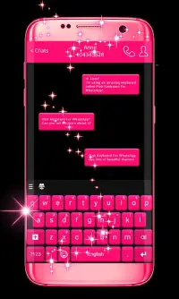 Rosa Tastatur zum WhatsApp Screen Shot 0