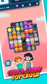 Cake Candy Pop Crush : Match Puzzle Game Screen Shot 5