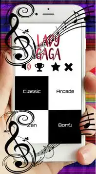 Lady Gaga Piano Tiles Screen Shot 0