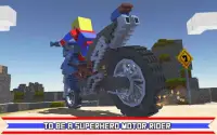 Blocky Superhero Moto Bike Sim Screen Shot 3