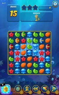Ocean Splash Match 3：パズルゲーム Screen Shot 2