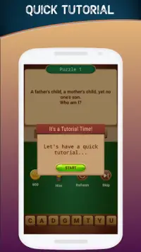 Word Riddle Crack - Free Offline Word Quiz Game Screen Shot 1