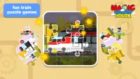 Kids Train Game: Design Drive Puzzles Coloring Screen Shot 3