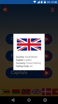 World Quiz ( Flags, Countries and Capitals) Screen Shot 3