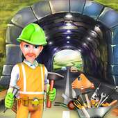 トンネル道路を建設する：村建設ゲーム