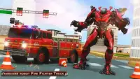 Truck Robot Fire Fighter Real War Simulator 🚒 Screen Shot 1