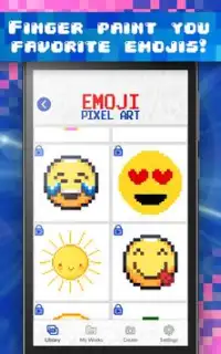 Emoji Art - Pixel Art Coloring Book Screen Shot 1