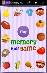 Memory Kids Game Screen Shot 0